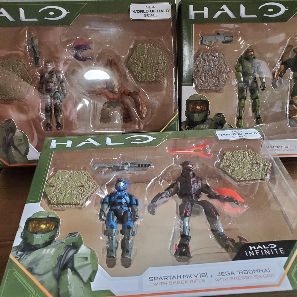 Halo Infinite New "World of Halo" Scale Figure Collection Lot of 3